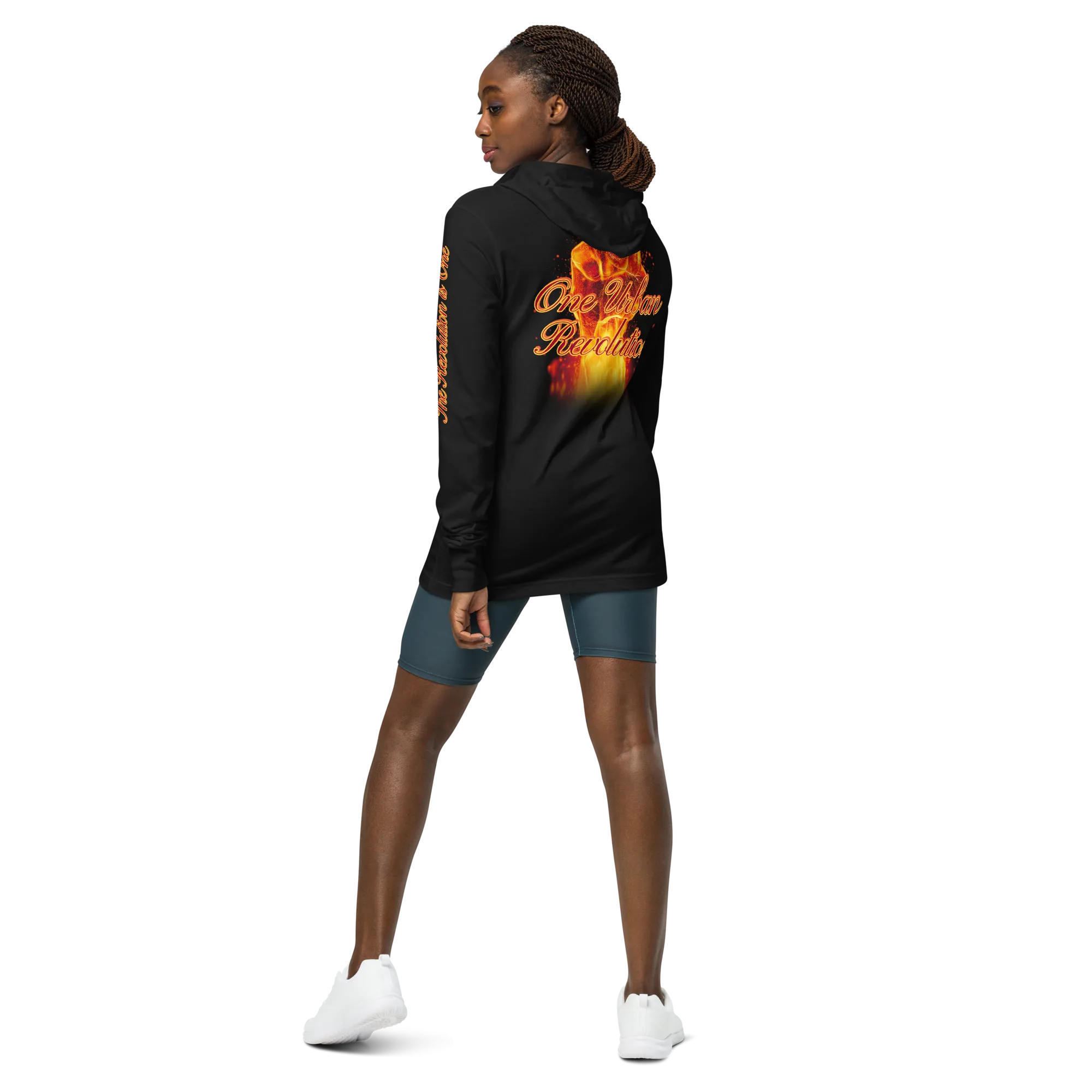 "CORE FIRE" Unisex Hooded Long-sleeve Tee