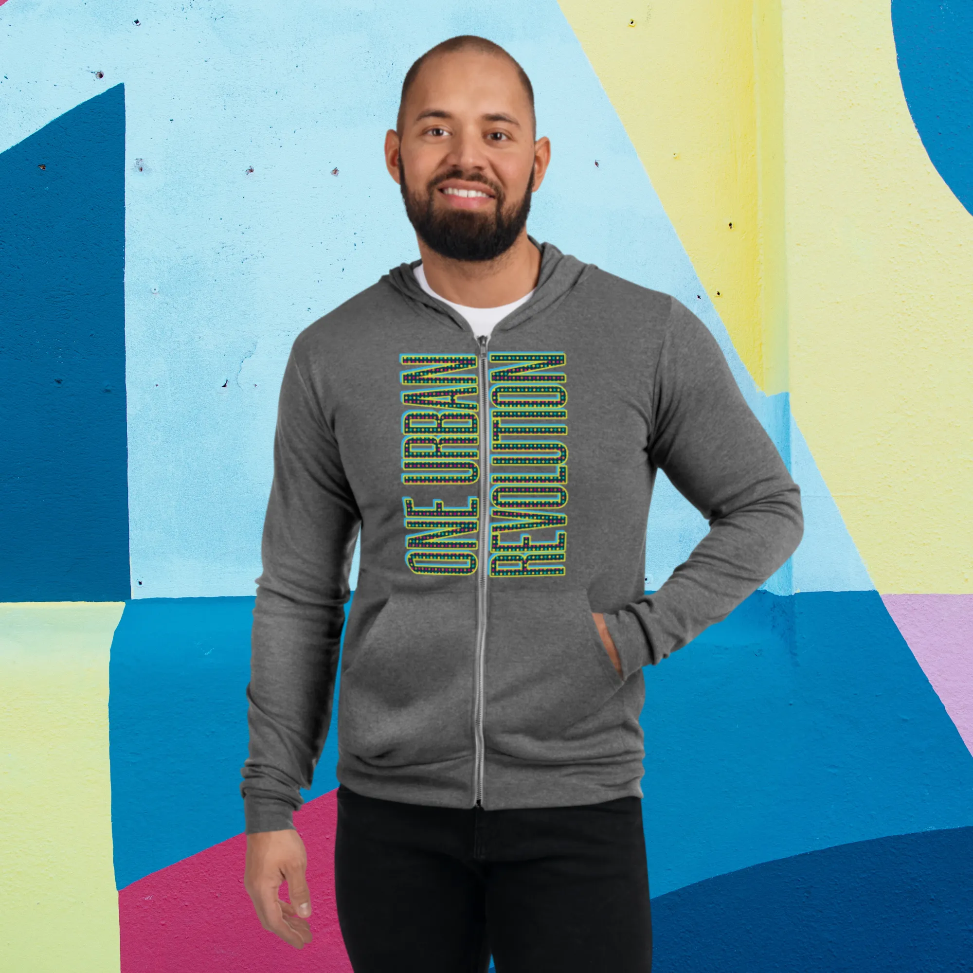 "DIGITAL" Unisex Lightweight Zip Hoodie