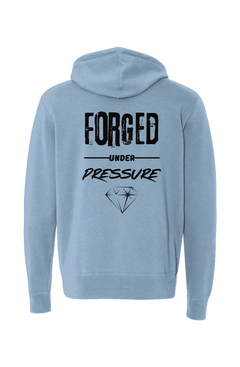 "Forged Under Pressure" Lightweight Full-Zip Hoodie
