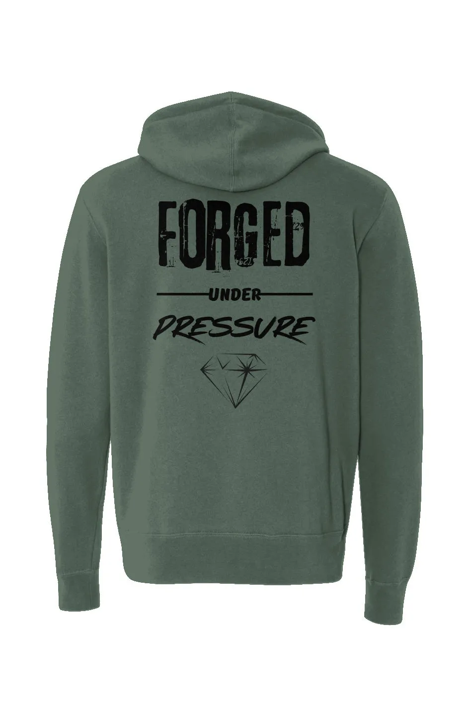 "Forged Under Pressure" Lightweight Full-Zip Hoodie