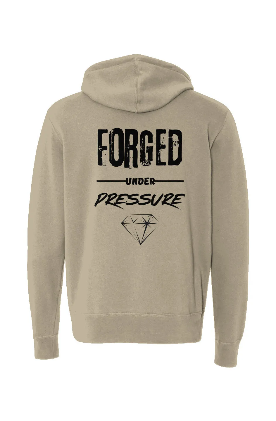 "Forged Under Pressure" Lightweight Full-Zip Hoodie