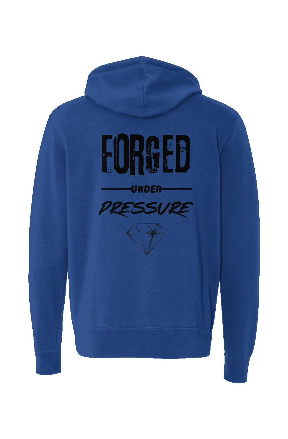 "Forged Under Pressure" Lightweight Full-Zip Hoodie