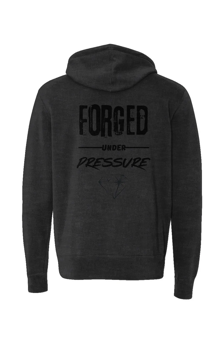 "Forged Under Pressure" Lightweight Full-Zip Hoodie