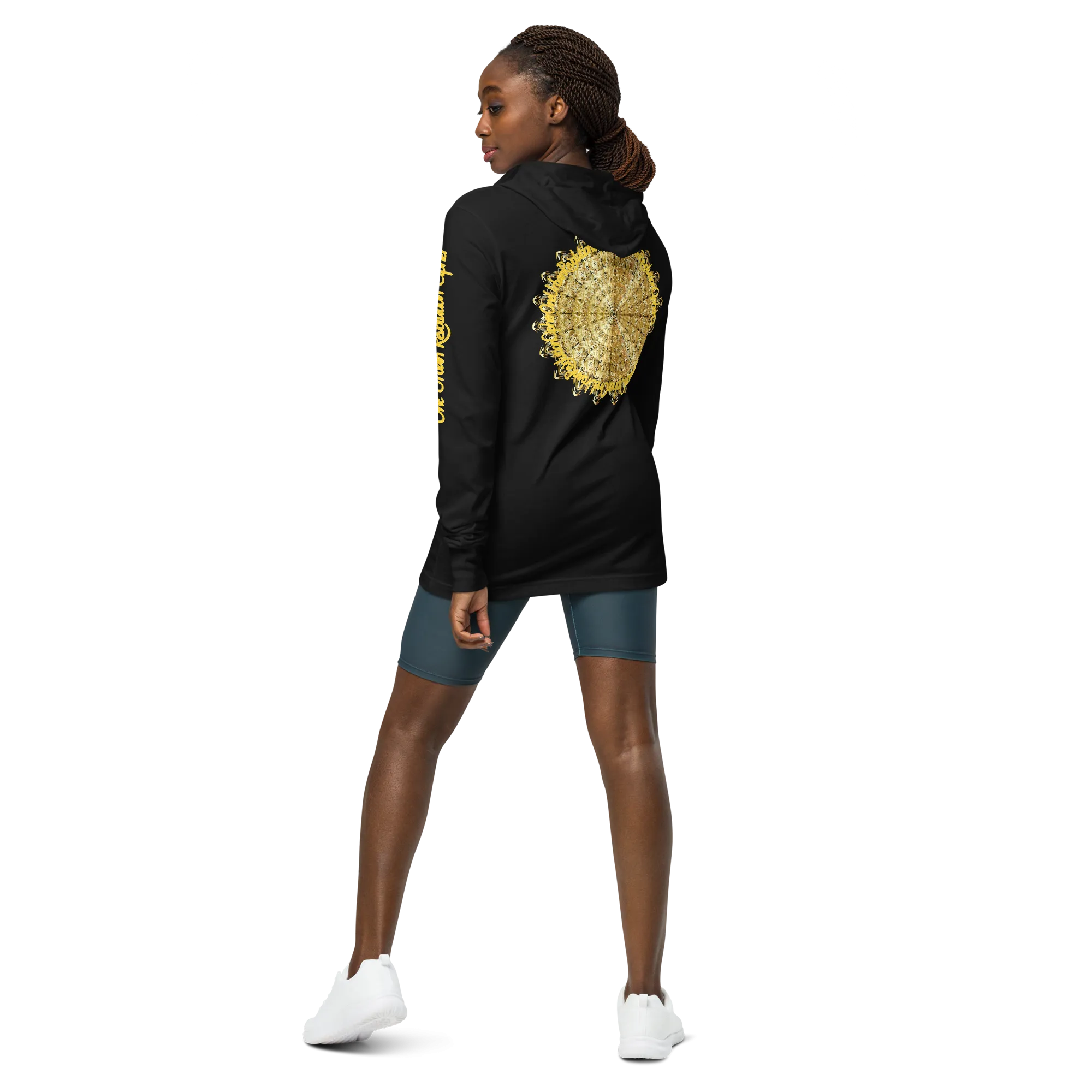 "GOLDEN MEDITATION" Unisex Hooded Long-sleeve Tee