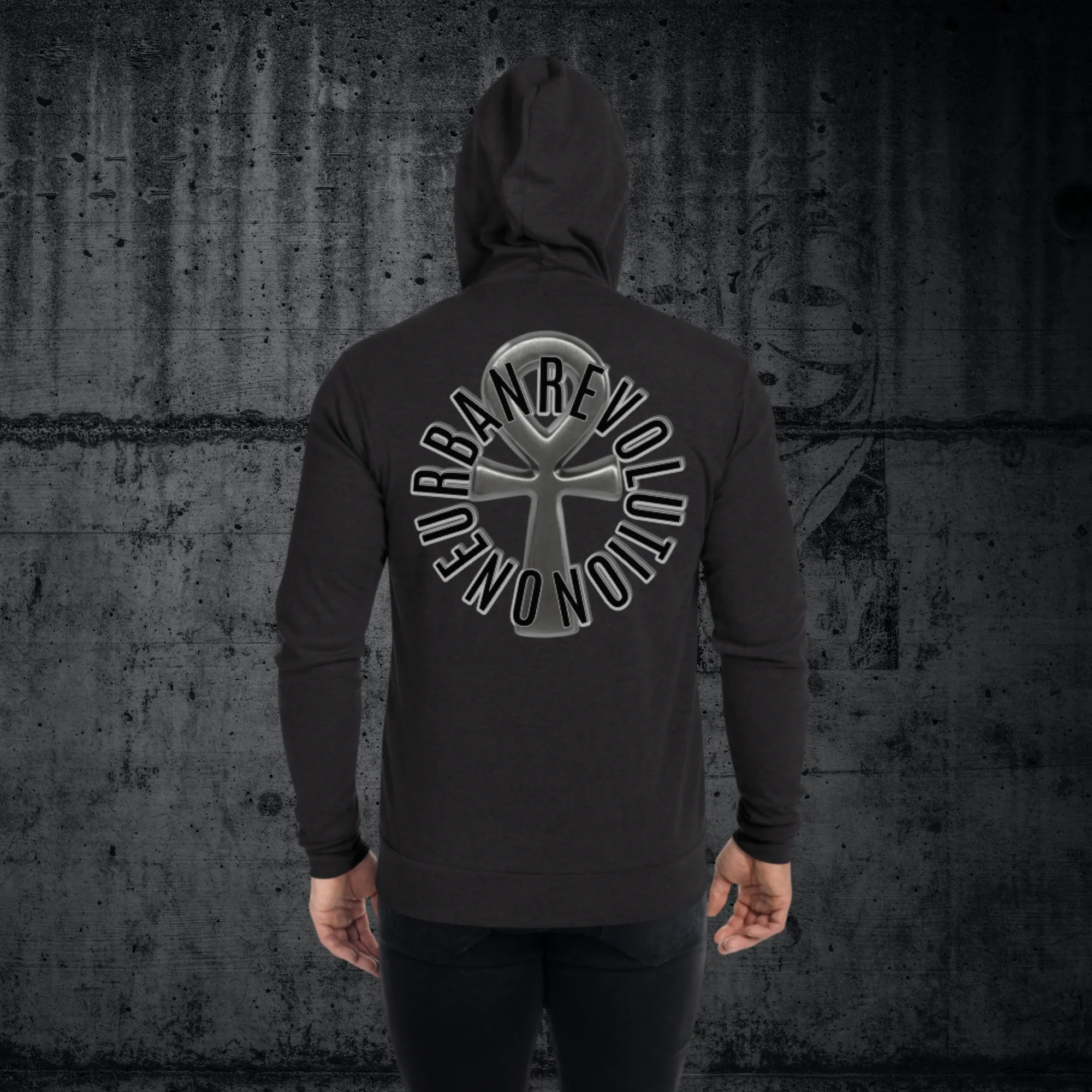 "MELANIN MAJESTY" Unisex Lightweight Zip Hoodie (Lunar Theme)