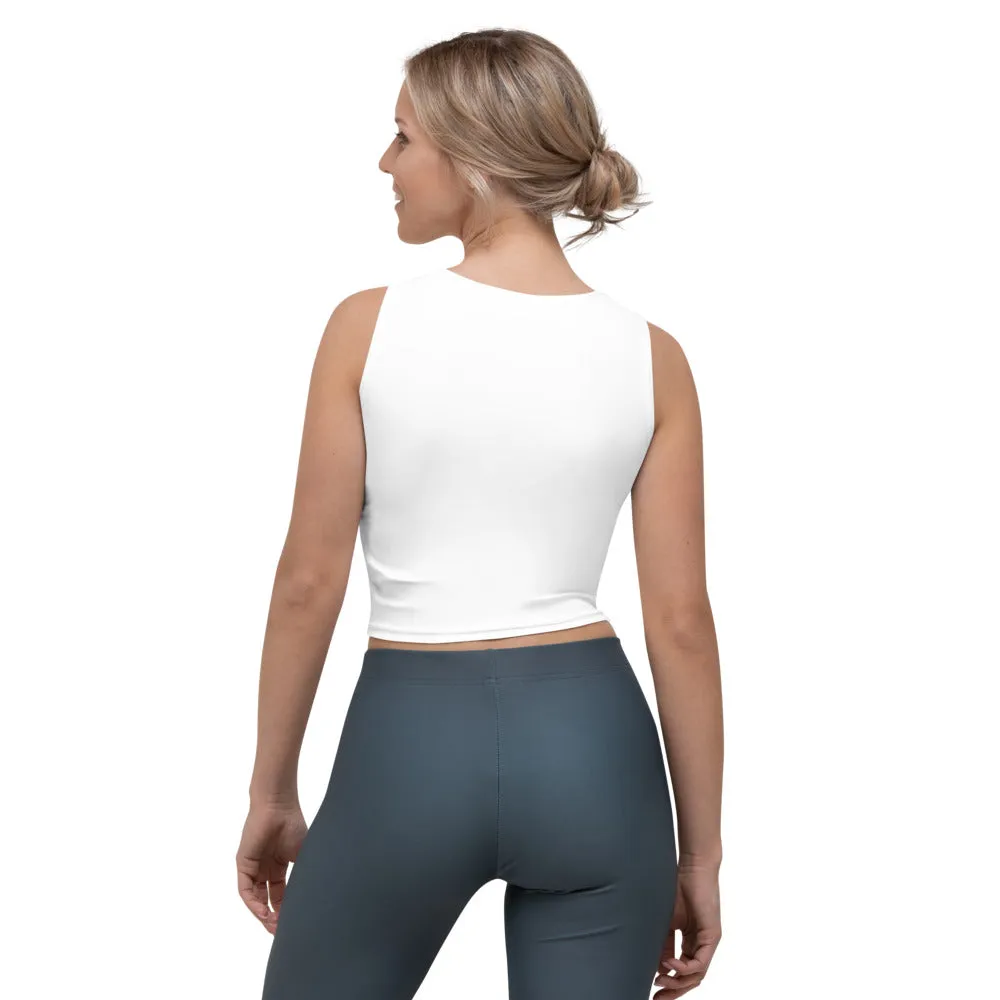 "NOMAD'R- WHITE/BURGUNDY" Crop Tank