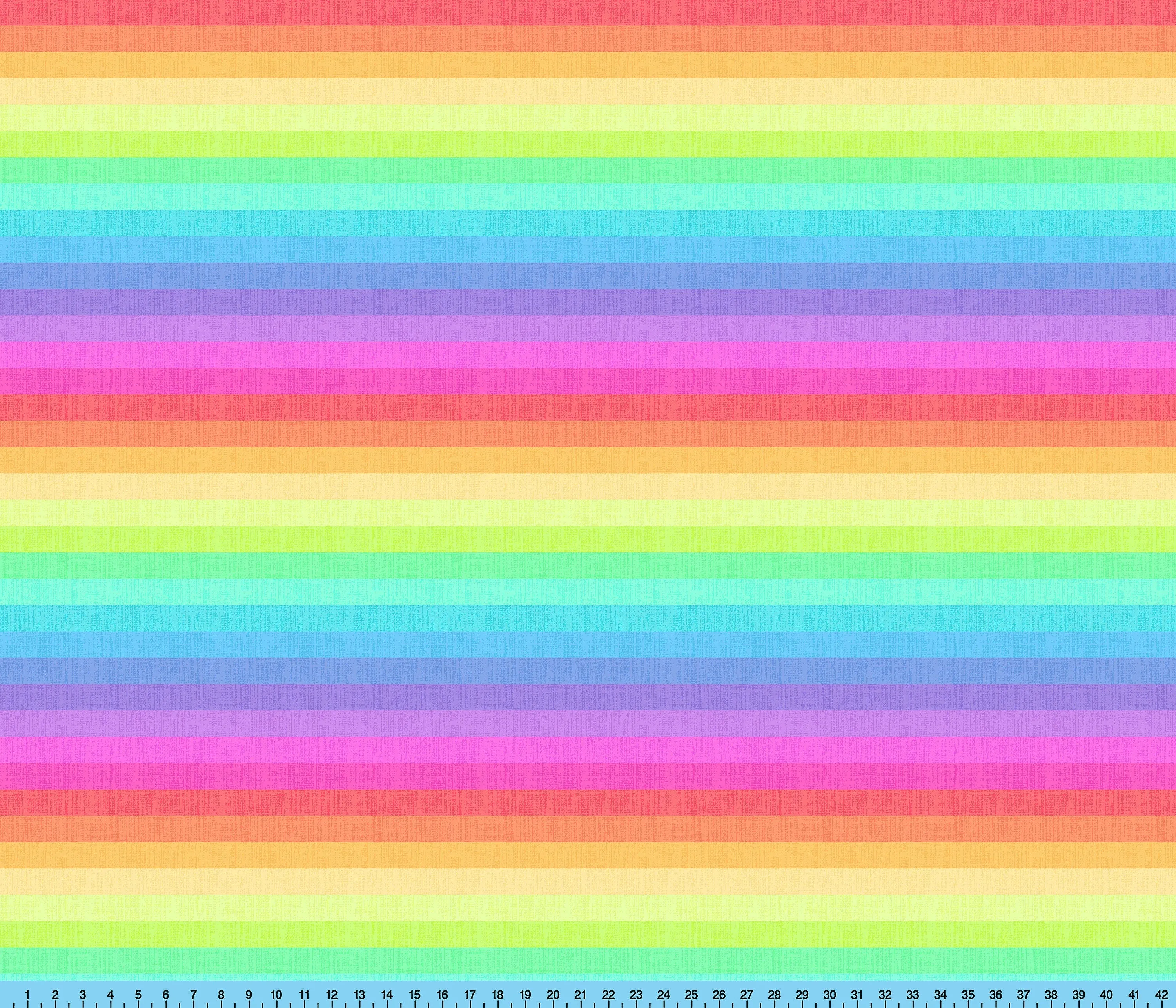 Rainbow Stripes Fabric By The Yard