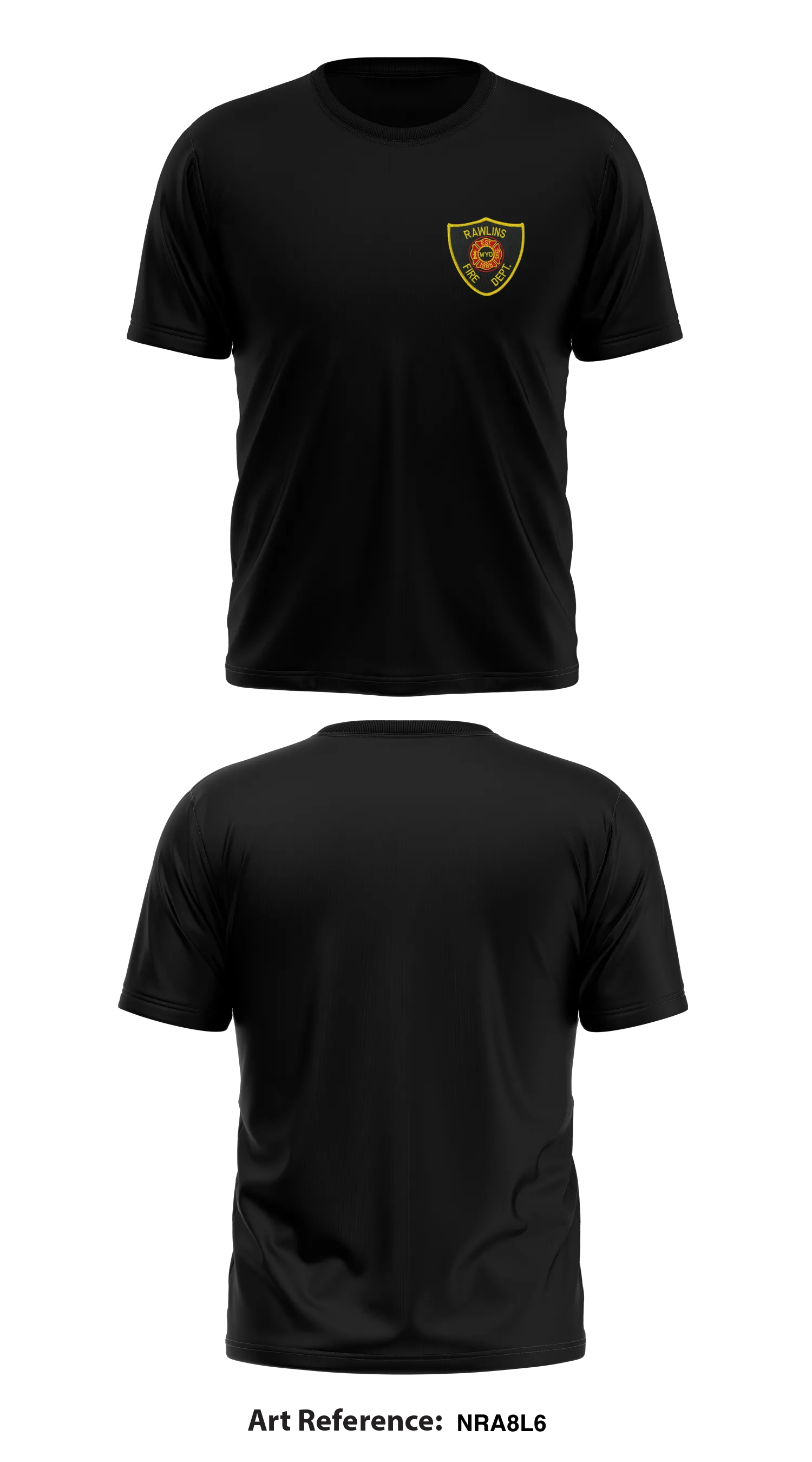 Rawlins Fire Department Core Men's SS Performance Tee - nrA8L6