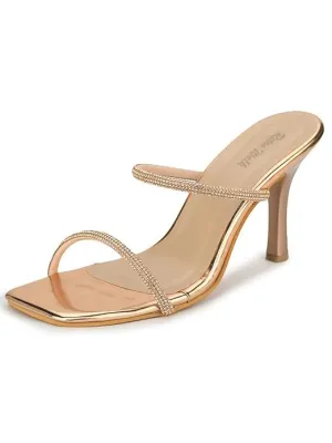Retro Walk Women Fashion Heels (Size-UK-6) (Color-ROSE GOLD)