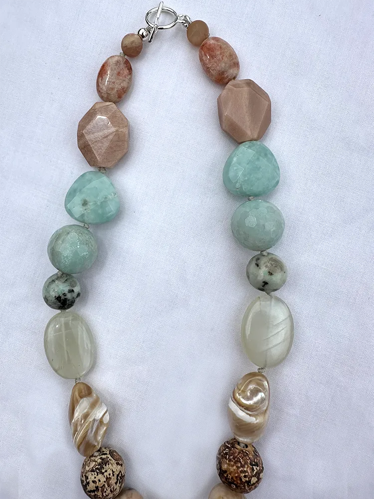S. Sebbag Multi-Bead Necklace w Pendant
