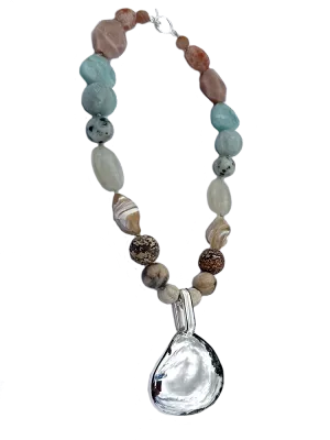 S. Sebbag Multi-Bead Necklace w Pendant