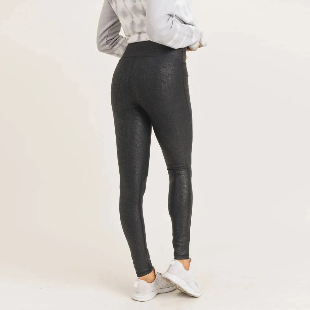 Sally's Crackle Glaze Foil Leggings