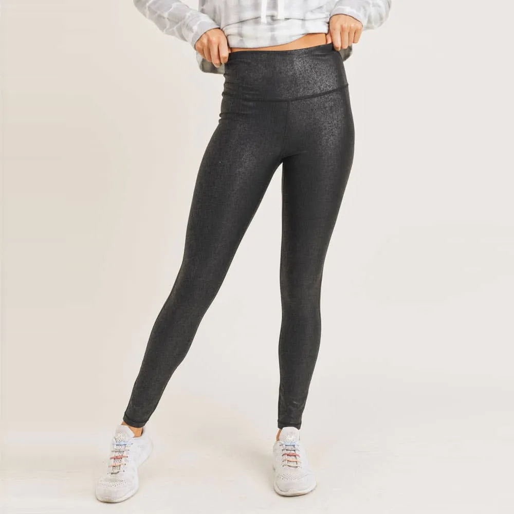 Sally's Crackle Glaze Foil Leggings