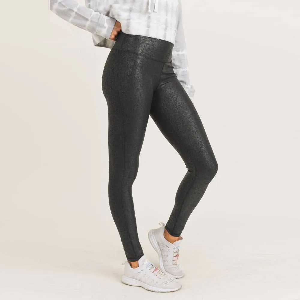 Sally's Crackle Glaze Foil Leggings