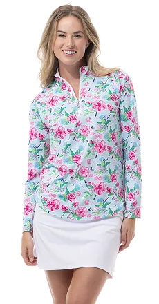 SanSoleil SolTek Lux L/S Mock Sea Island  | SPF 50