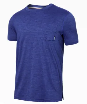 Saxx Drop Temp All Day Cool Short Sleeve Sport Blue Heather