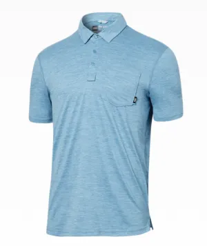 Saxx Droptemp All Day Cooling Polo - Washed Blue Heather