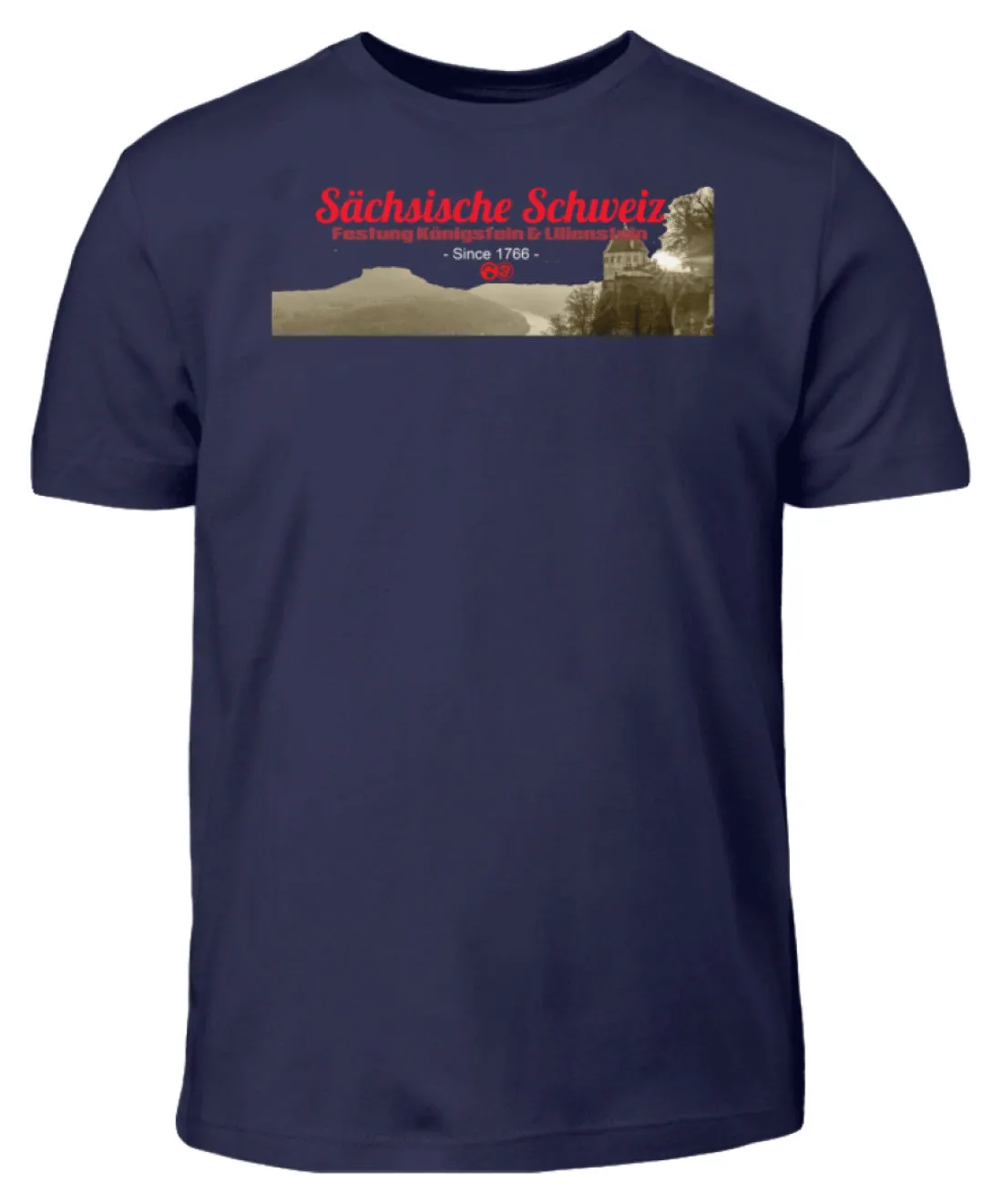Sächsiche Schweiz - Festung Königstein  - Kinder T-Shirt