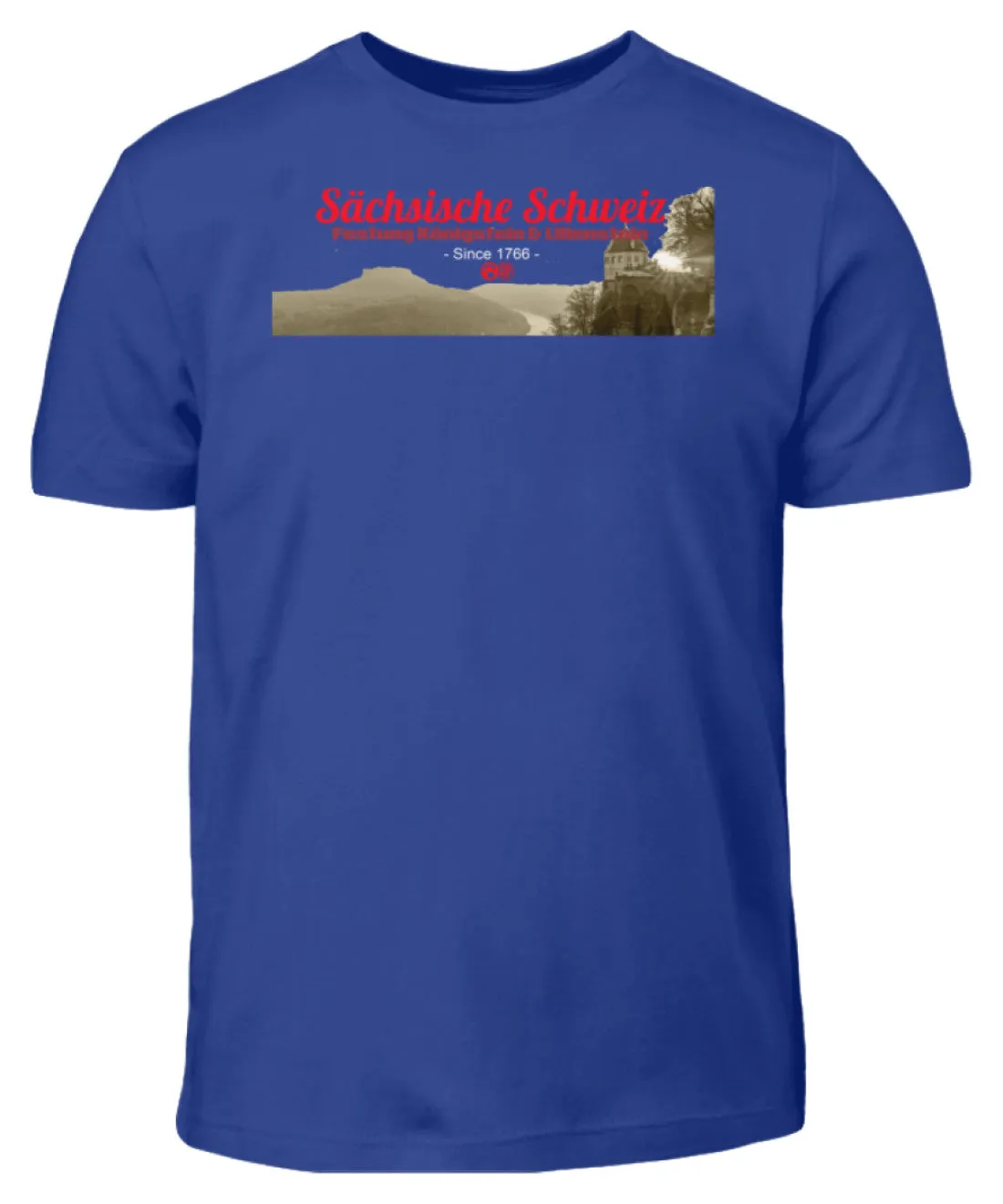 Sächsiche Schweiz - Festung Königstein  - Kinder T-Shirt