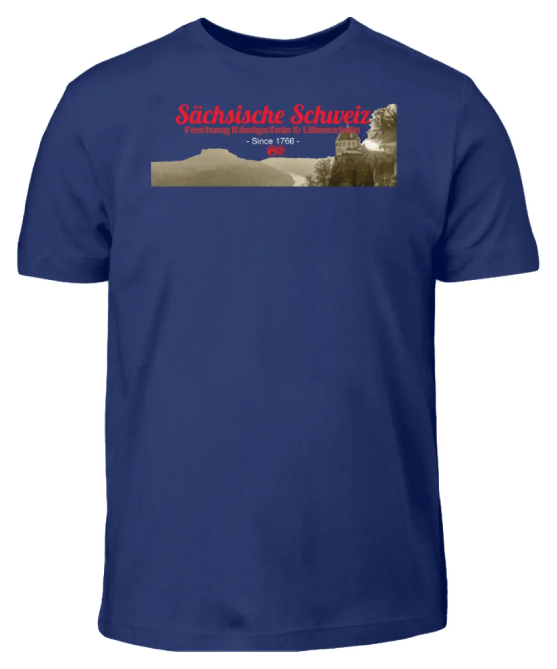 Sächsiche Schweiz - Festung Königstein  - Kinder T-Shirt