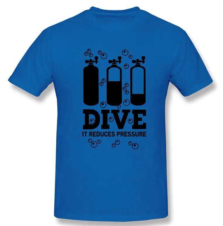 Scuba diving T-Shirt for Men | Dive it reduces pressure