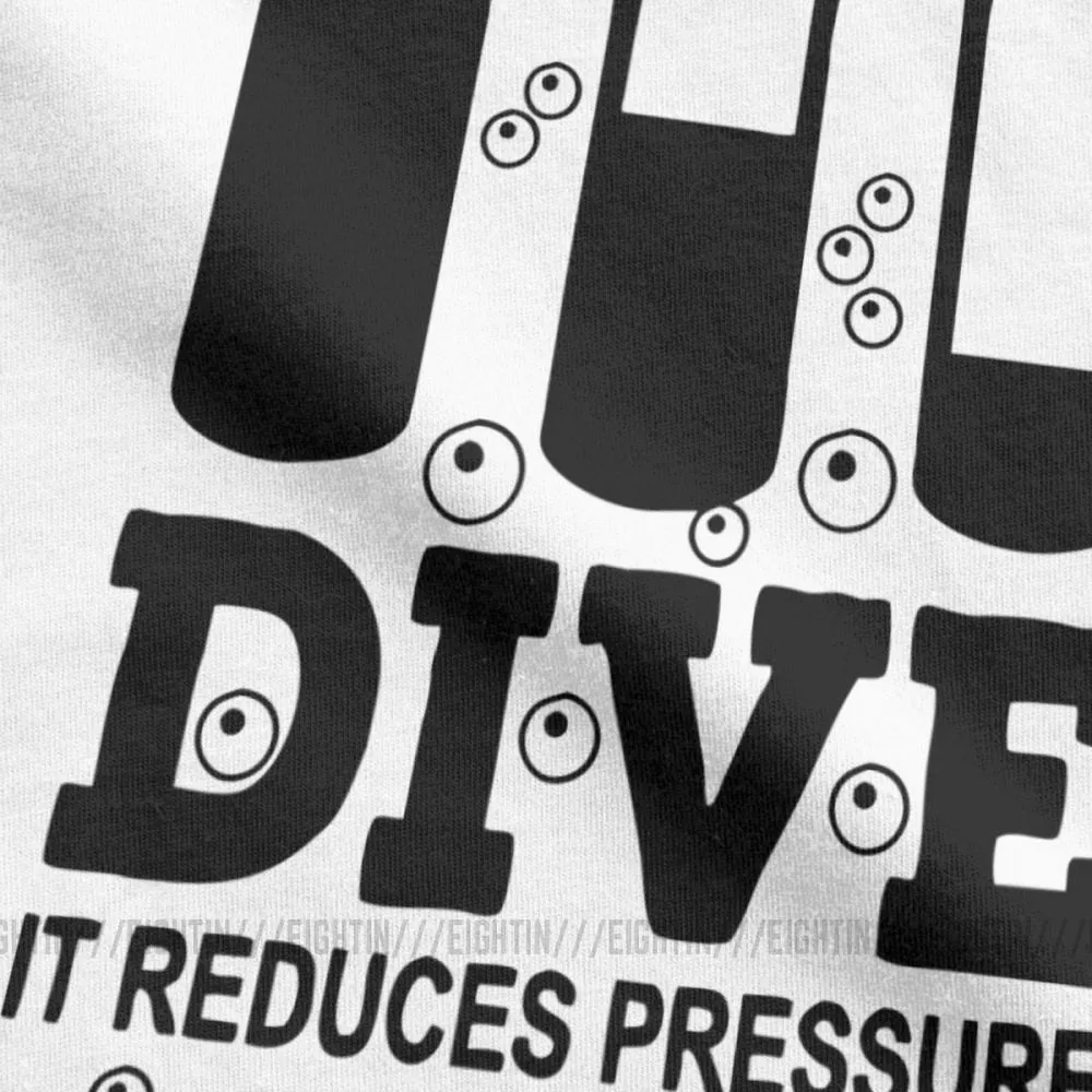 Scuba diving T-Shirt for Men | Dive it reduces pressure