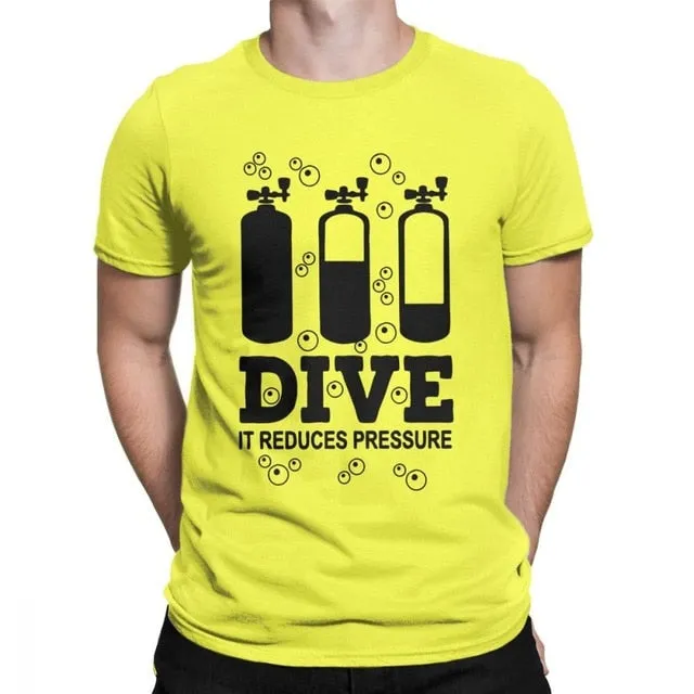 Scuba diving T-Shirt for Men | Dive it reduces pressure
