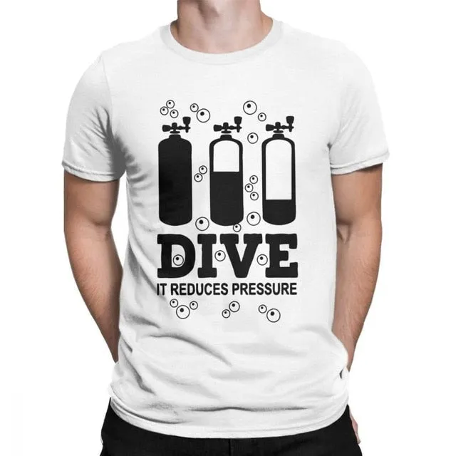 Scuba diving T-Shirt for Men | Dive it reduces pressure