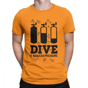Scuba diving T-Shirt for Men | Dive it reduces pressure