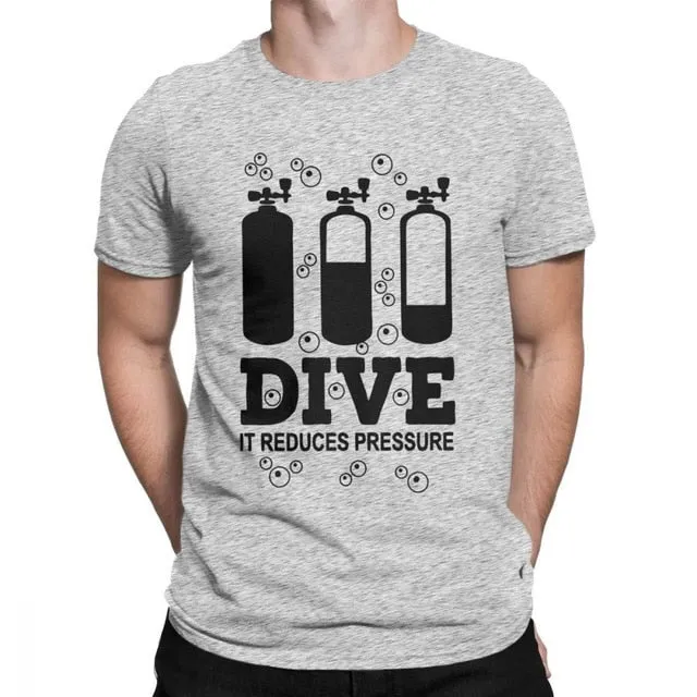 Scuba diving T-Shirt for Men | Dive it reduces pressure