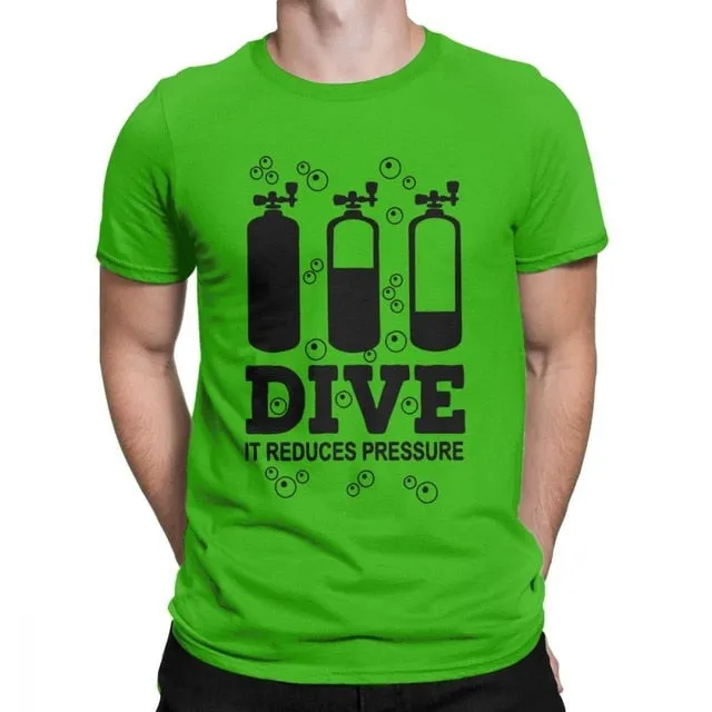 Scuba diving T-Shirt for Men | Dive it reduces pressure