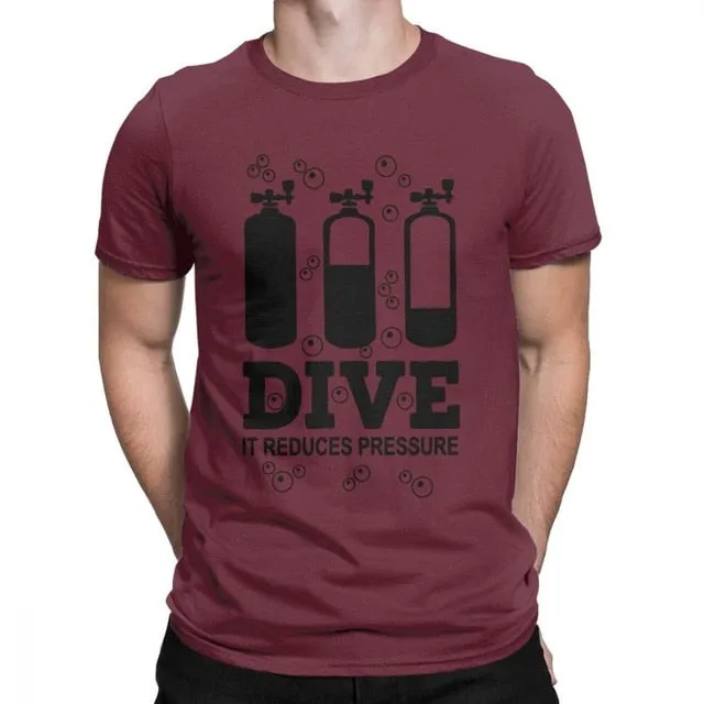 Scuba diving T-Shirt for Men | Dive it reduces pressure