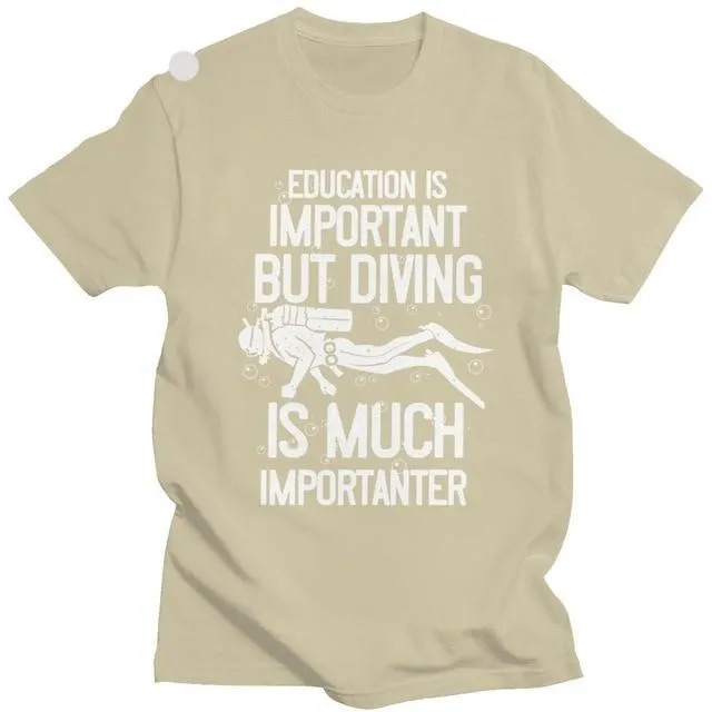 Scuba diving T-Shirt for Men | Education Is Important