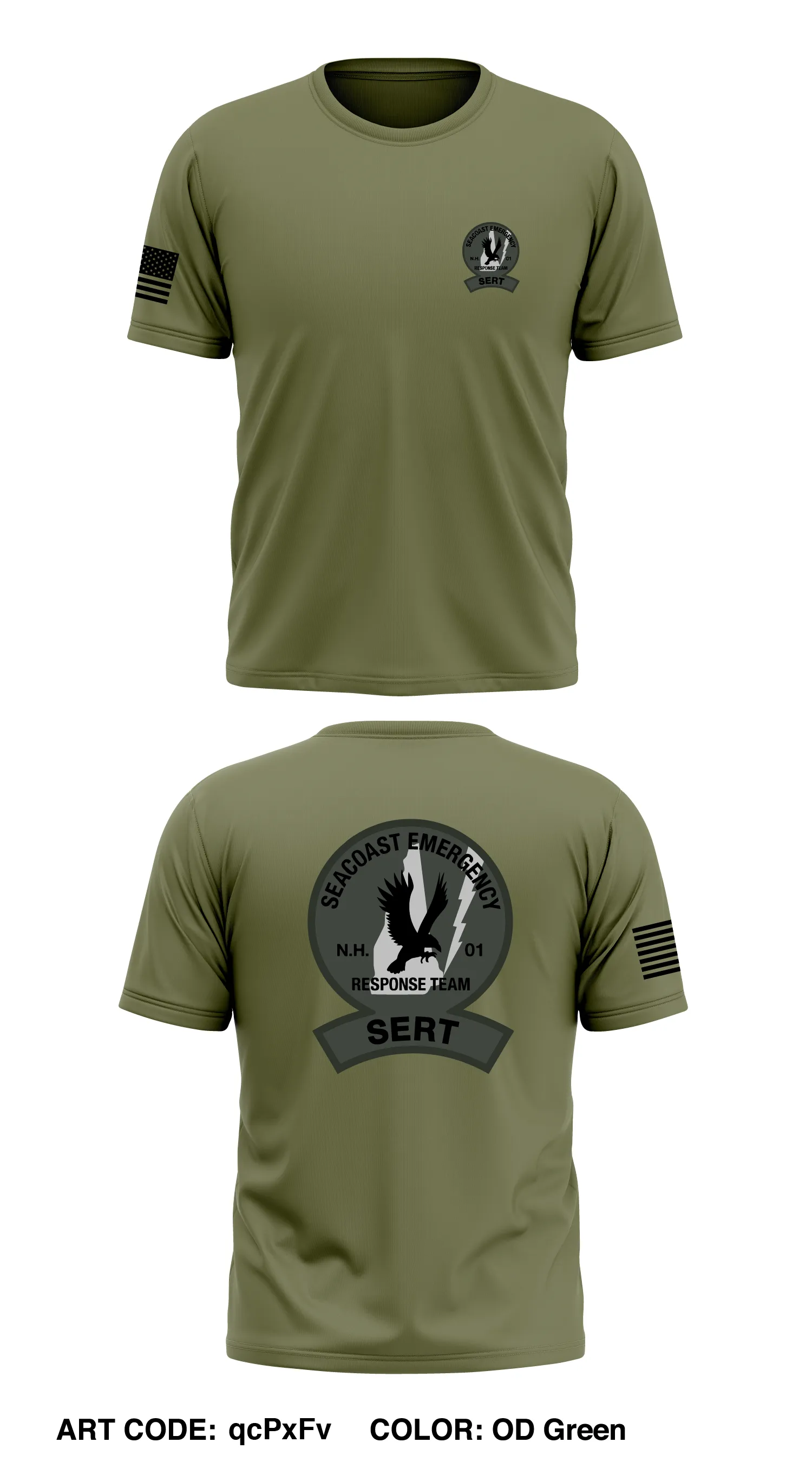 Seacoast Emergency Response Team (SERT) Store 1 Core Men's SS Performance Tee - qcPxFv