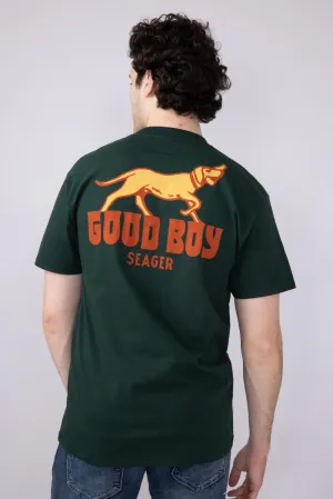 Seager Good Boy T-Shirt for Men in Green | MTSP25GDBYGRN
