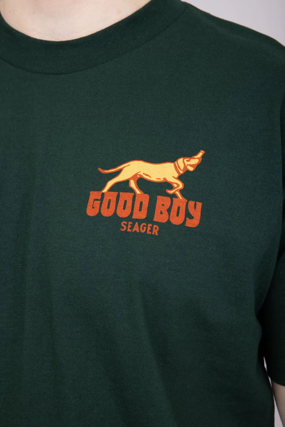 Seager Good Boy T-Shirt for Men in Green | MTSP25GDBYGRN