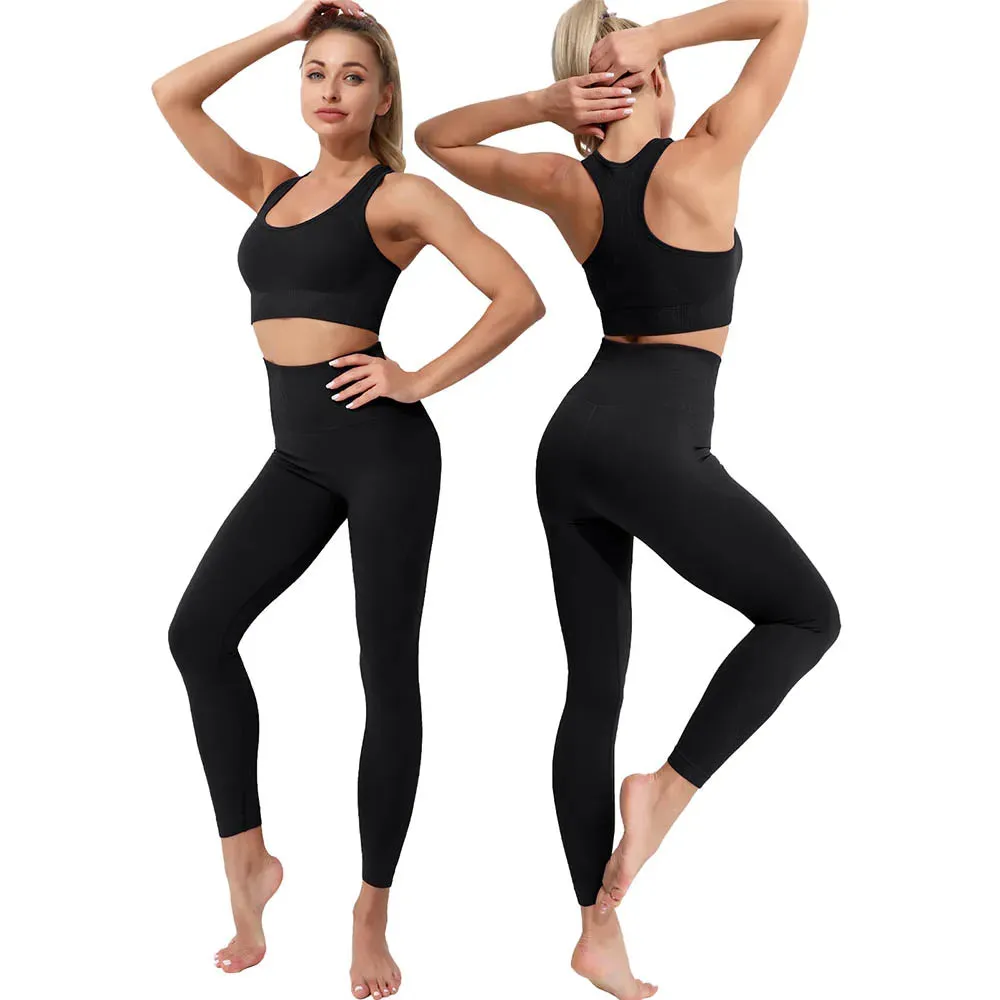 Seamless Gradient Yoga Set for Women - Fitness Sports Suit