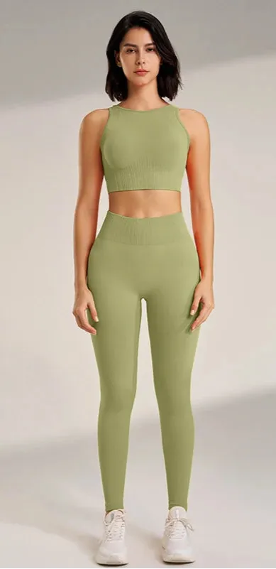 Set Leggings Fitness Exercise Clothing