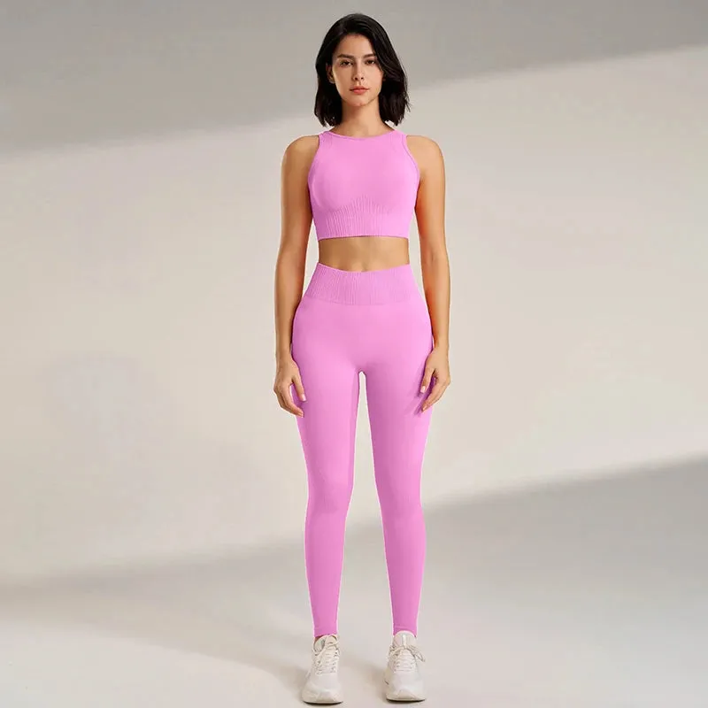 Set Leggings Fitness Exercise Clothing
