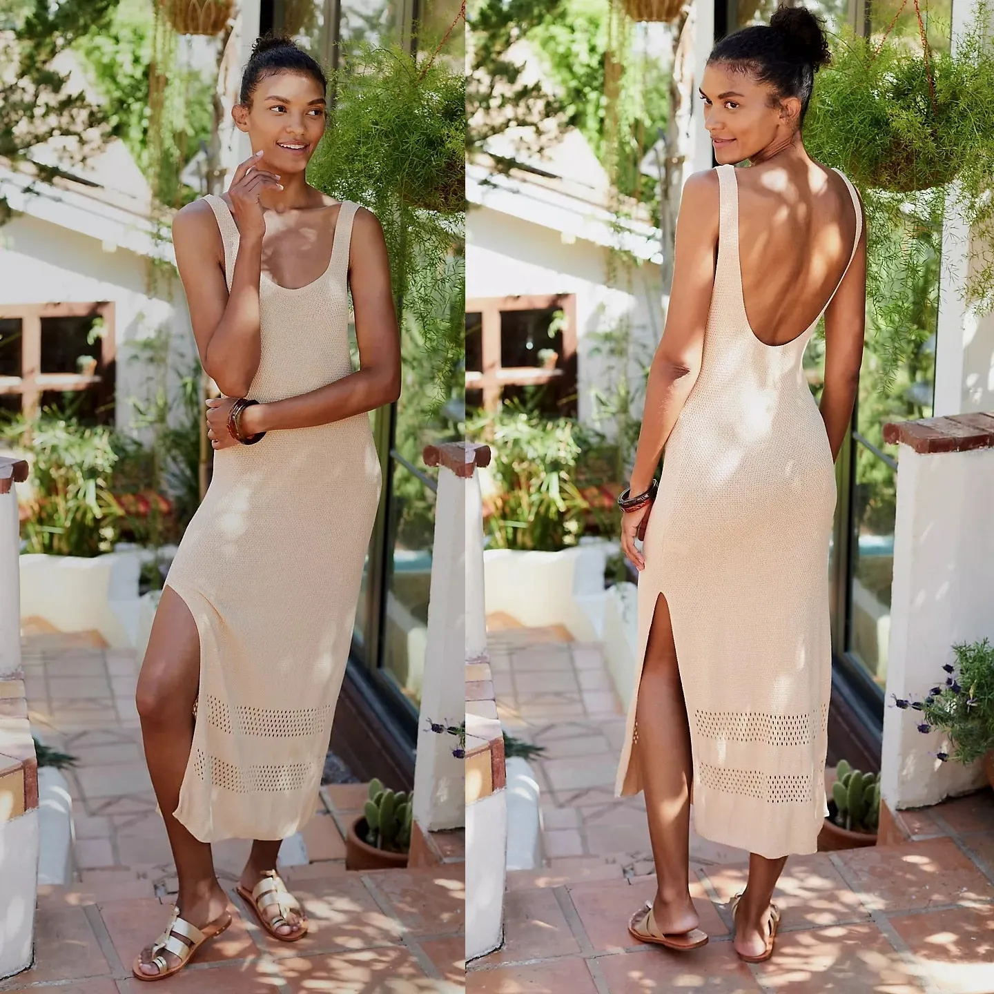 Sexy Knitted Beach Dress Crochet Tunic Pareo Beach Praia Cover Salida De Playa Beachwear Cover Up #Q1293