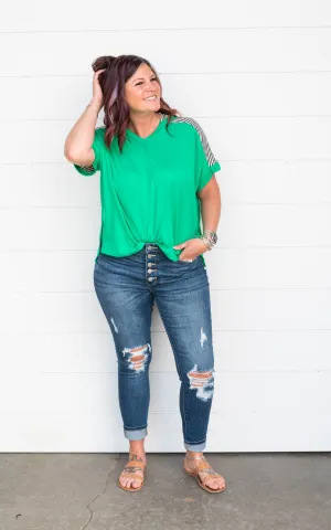 Short Sleeve Solid Knit Top - Final Sale*