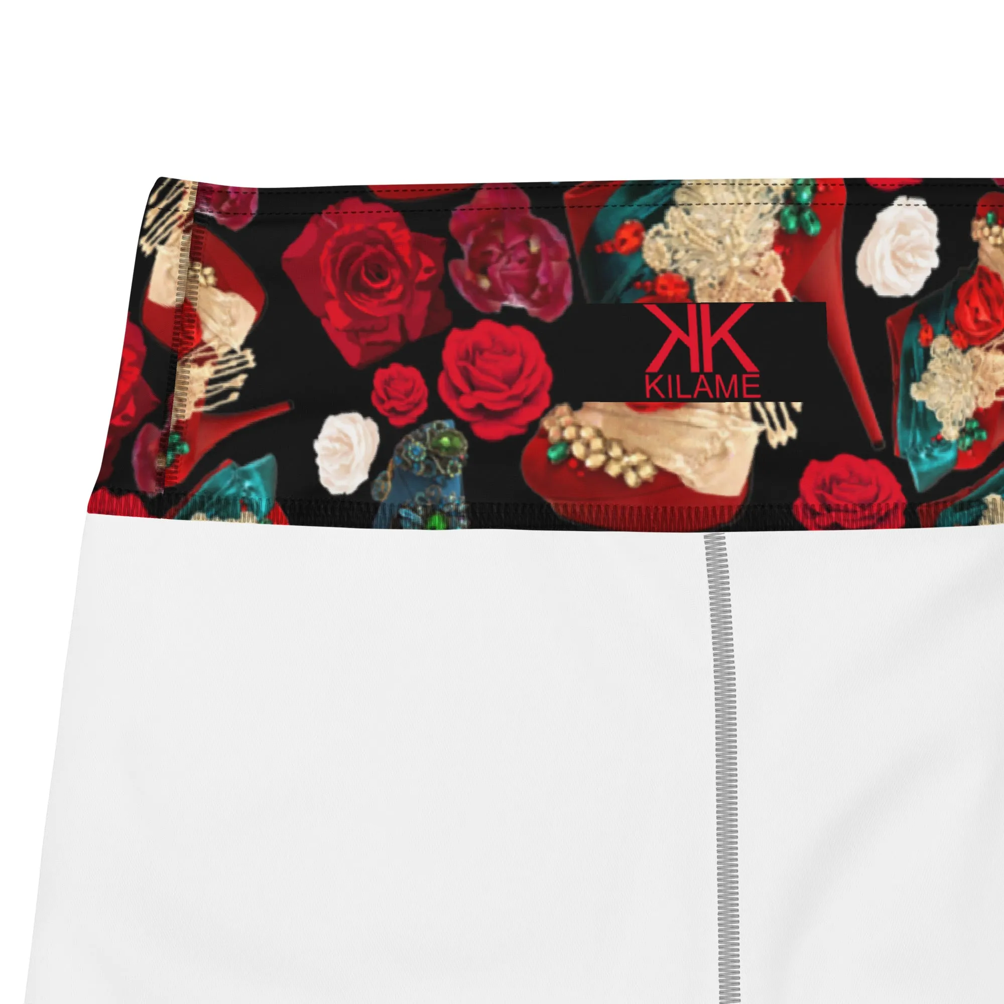 Shorts 'Fiori rosso nero'