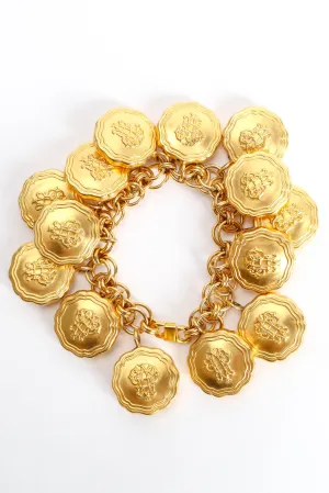 Signed Logo Charm Bracelet