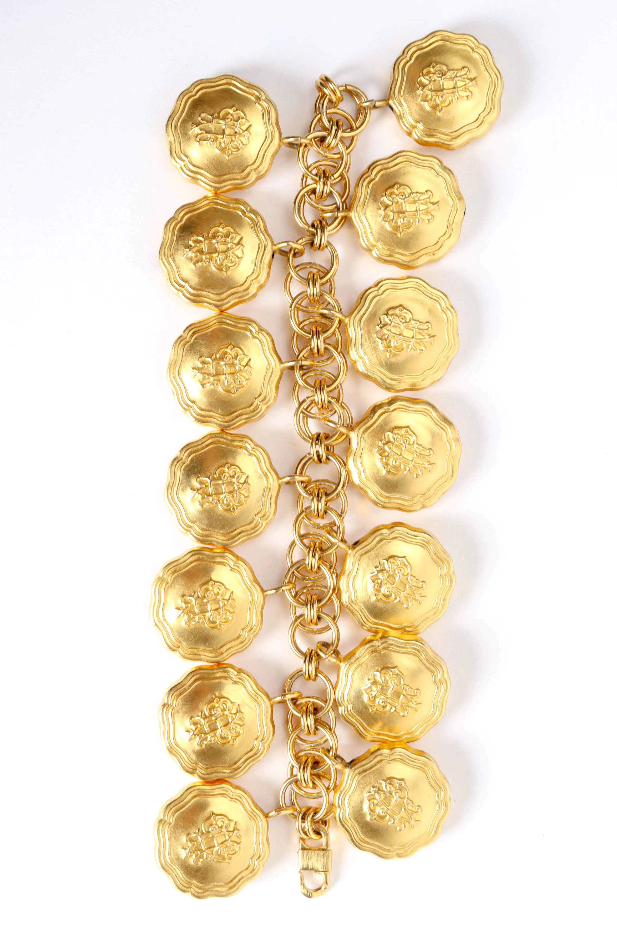Signed Logo Charm Bracelet