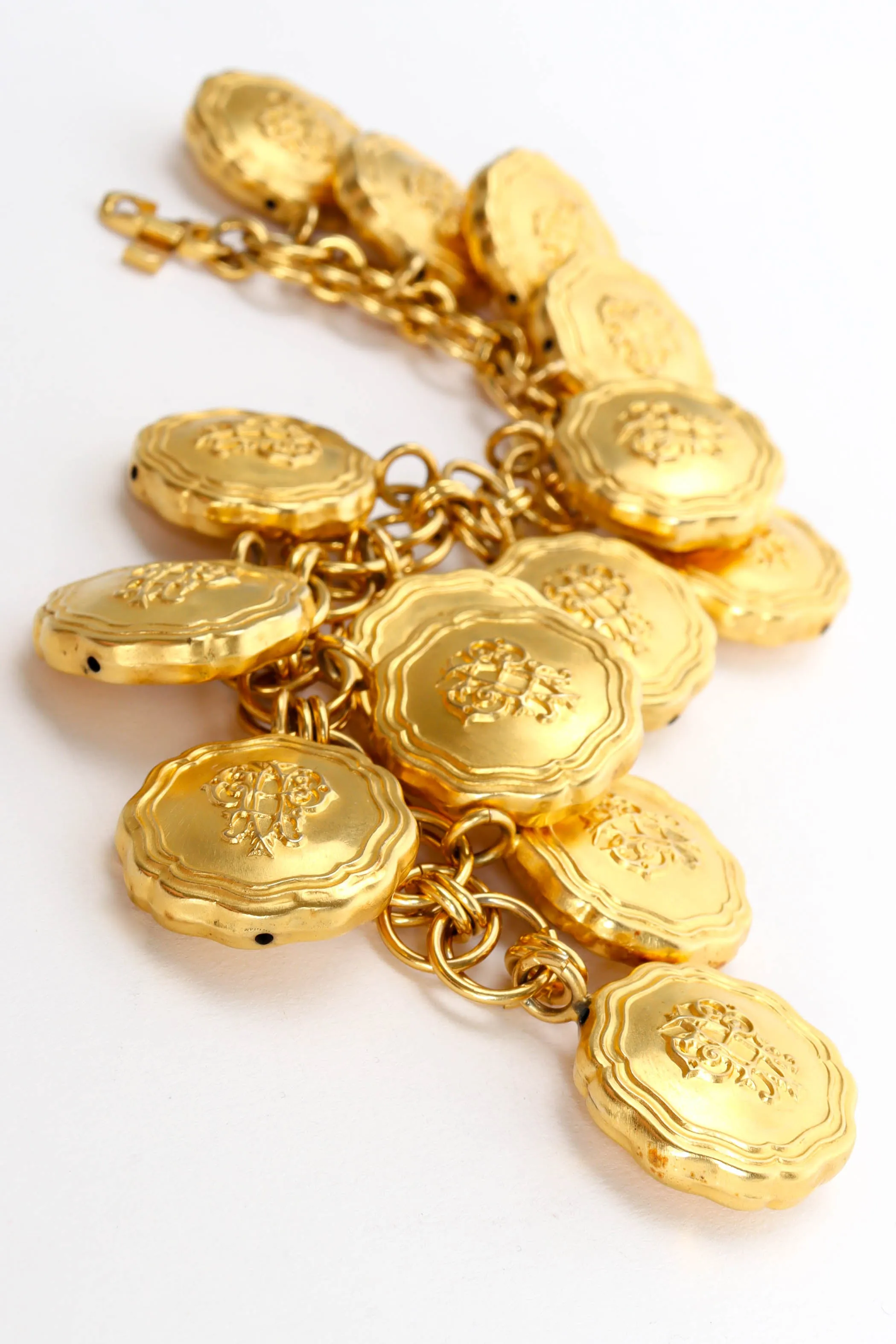 Signed Logo Charm Bracelet