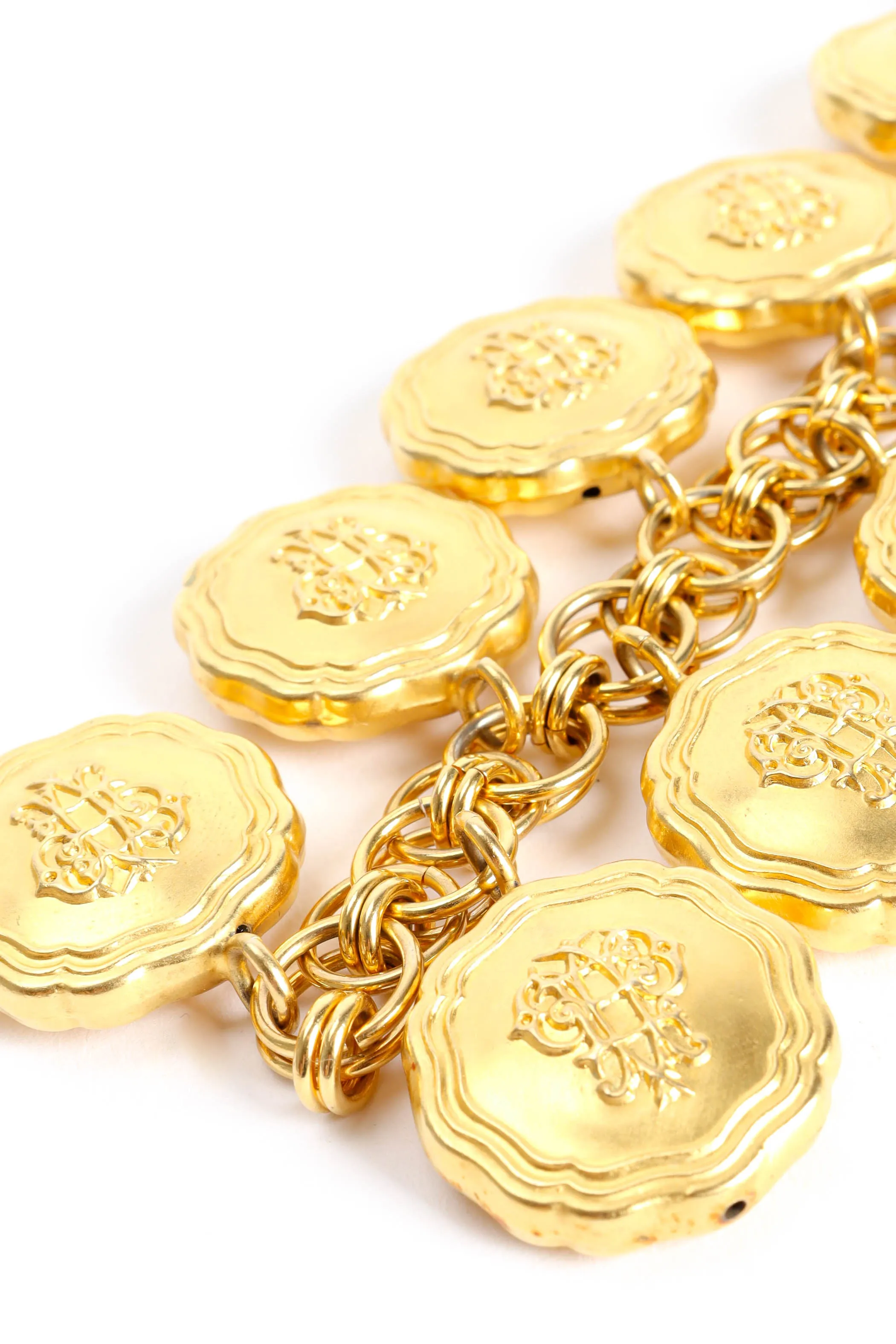 Signed Logo Charm Bracelet