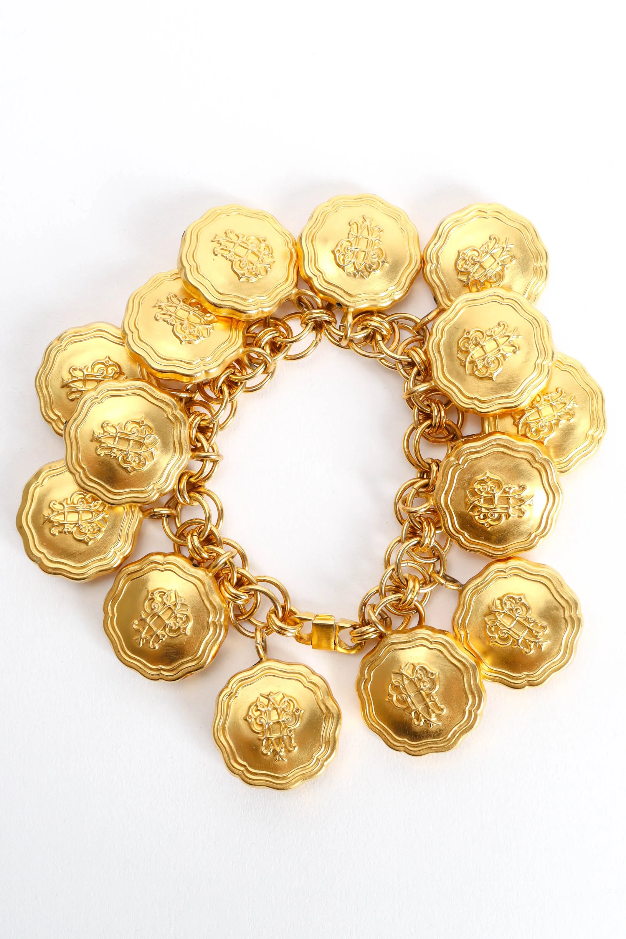Signed Logo Charm Bracelet