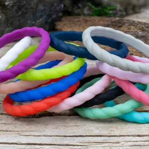 Silicone 4x Pack Custom Rope Activity Bands – 2mm