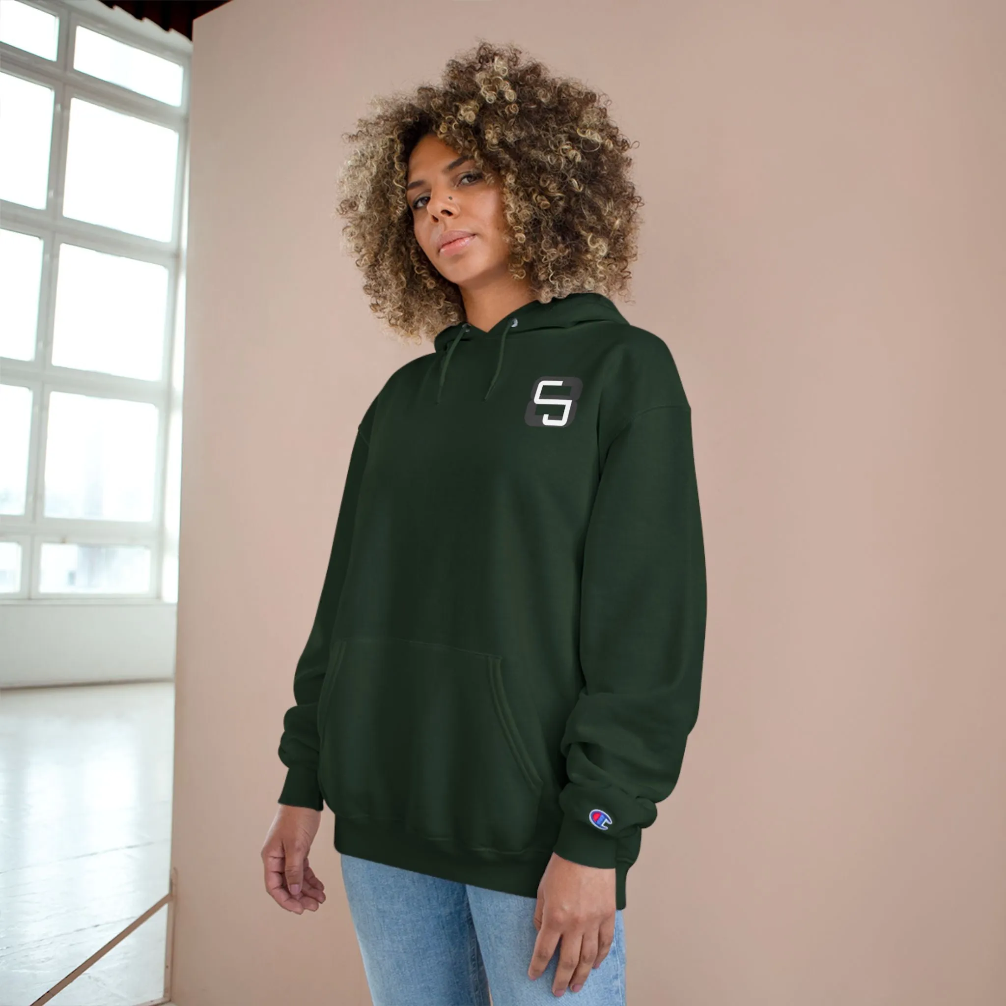 Simple CJ8 Logo - Champion Hoodie - CJ8