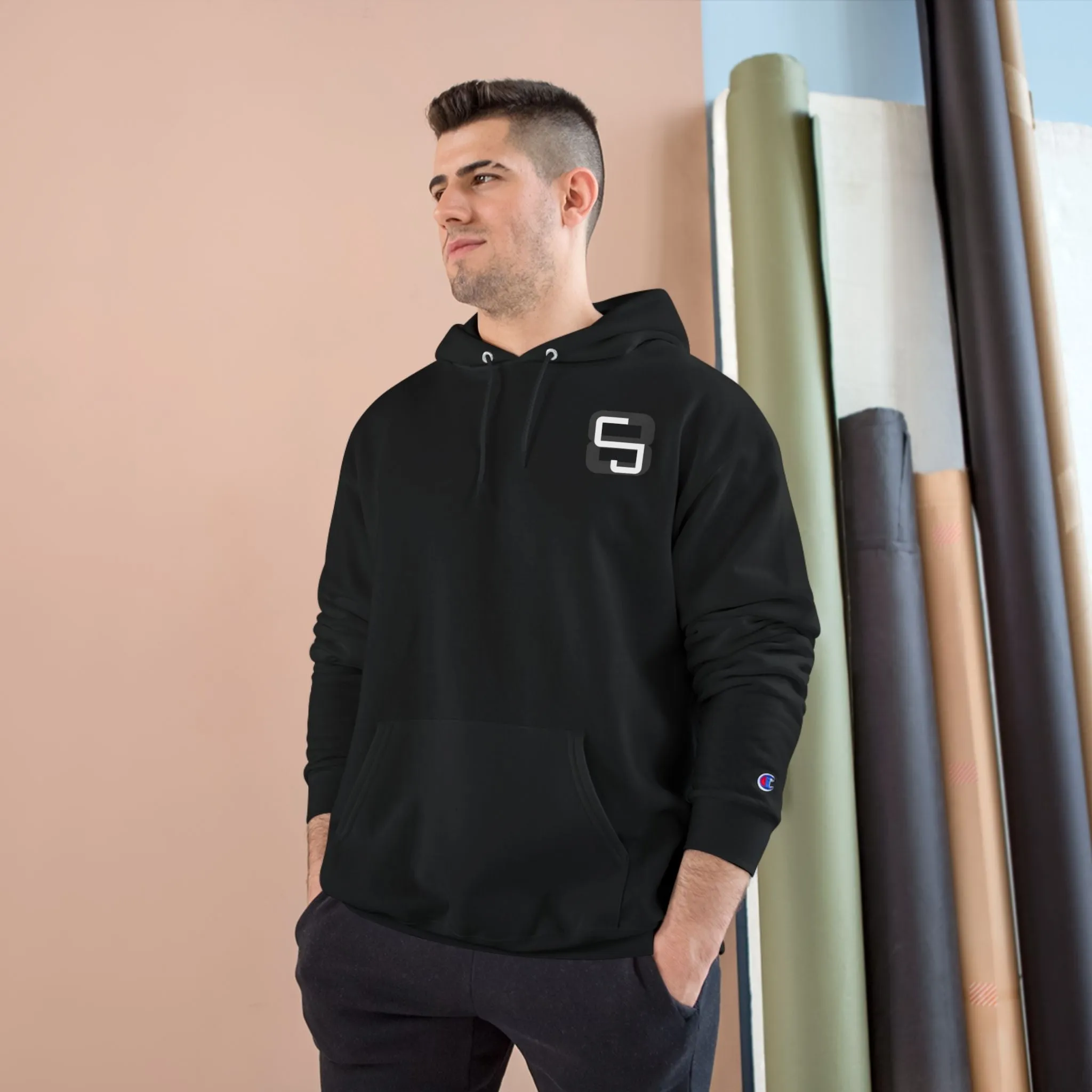 Simple CJ8 Logo - Champion Hoodie - CJ8